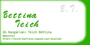 bettina teich business card